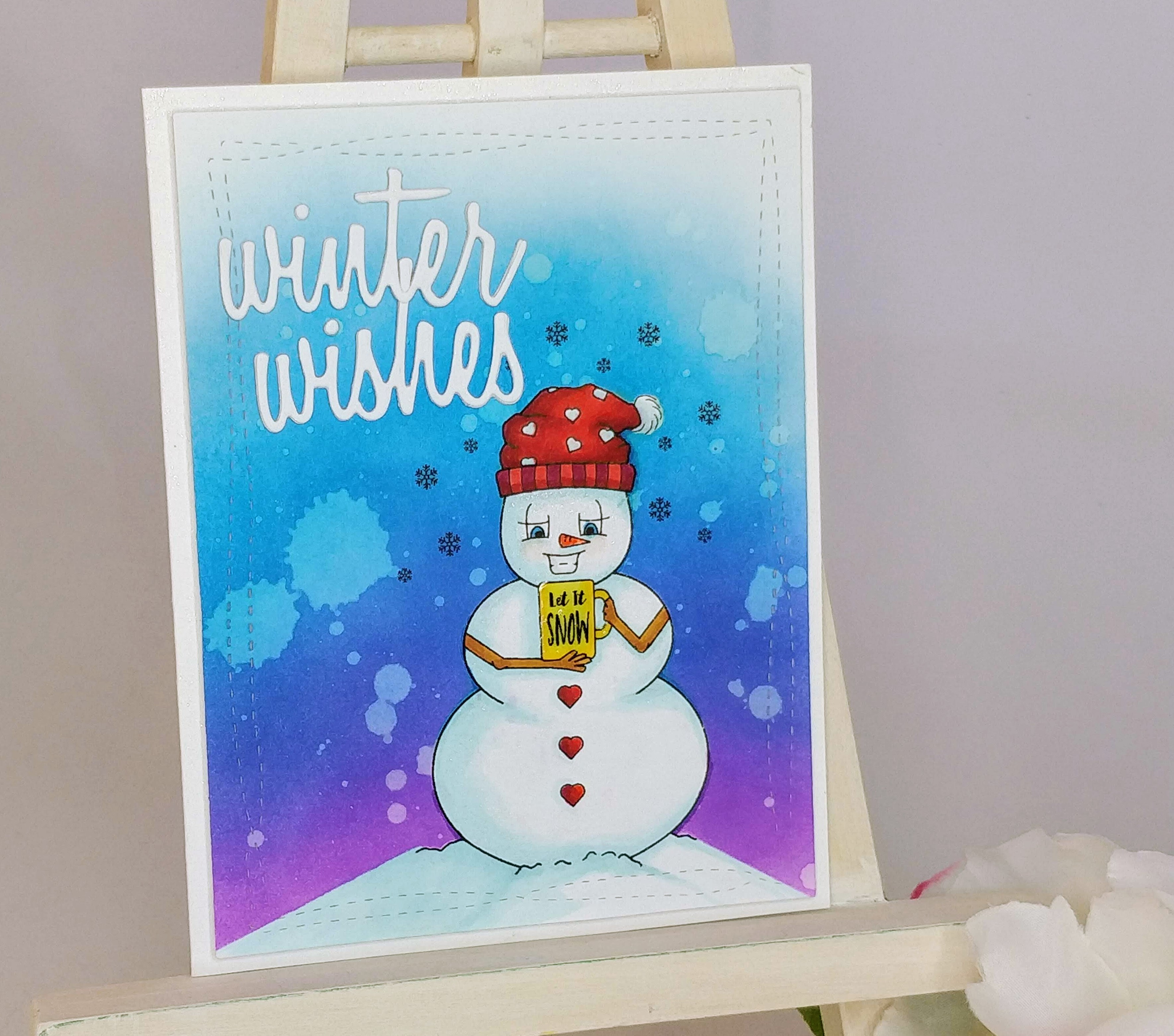 Winter Wishes – Easy Masked Digi-Stamp