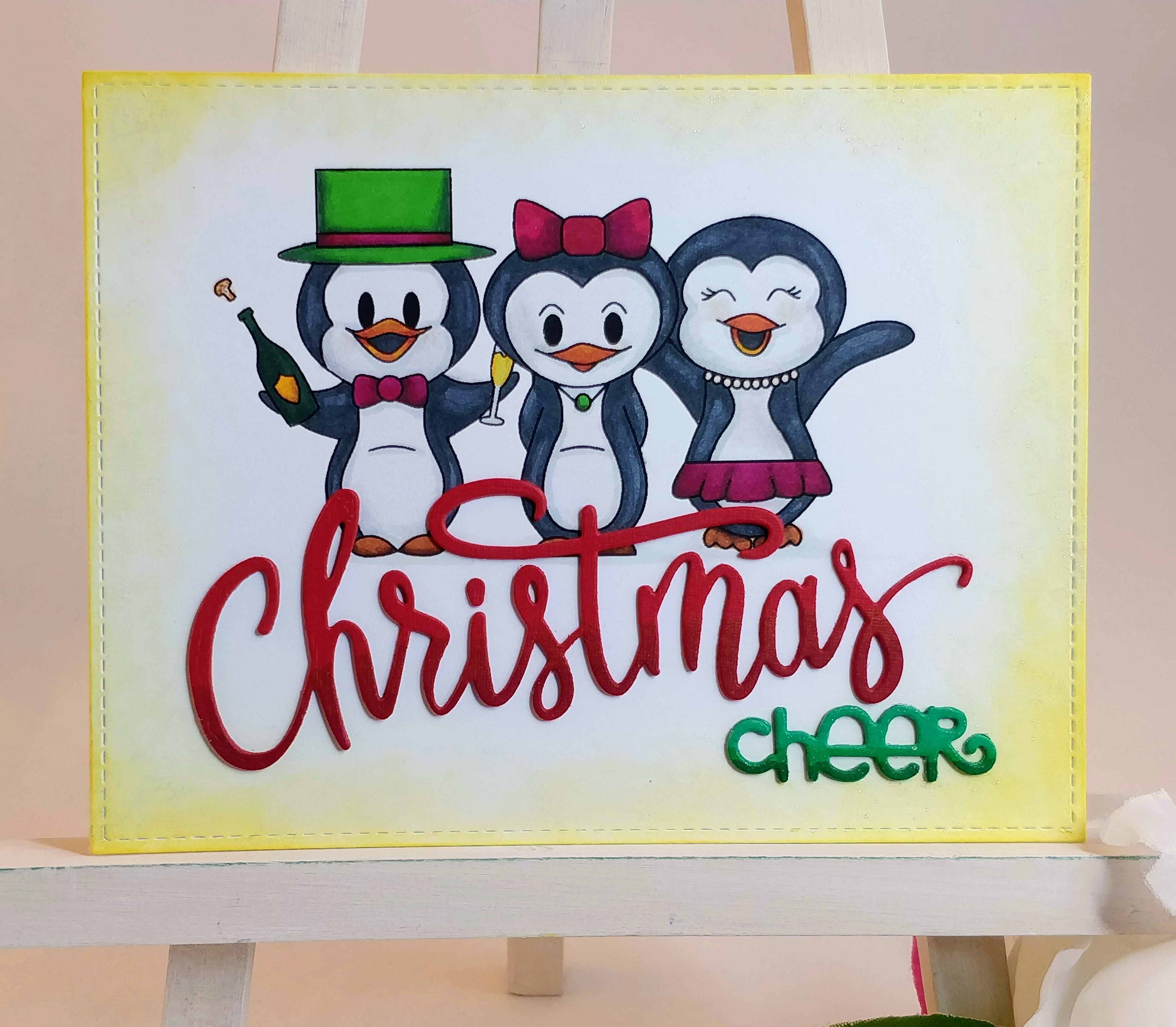 Cheerful Christmas Penguins