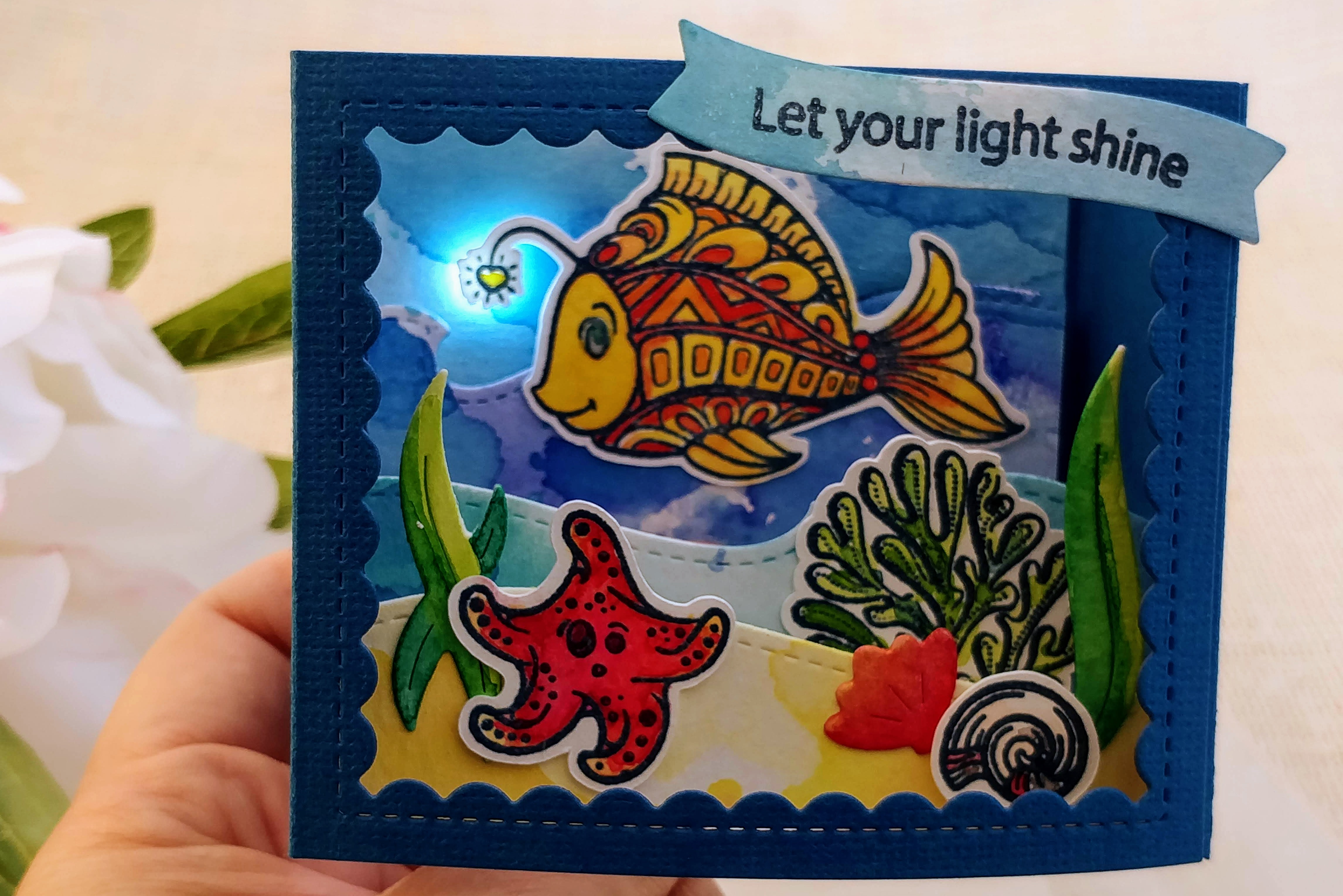 Anglerfish Light Up Box Card
