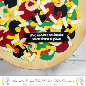 Die Cut Pizza Galentine's Day Easel Card