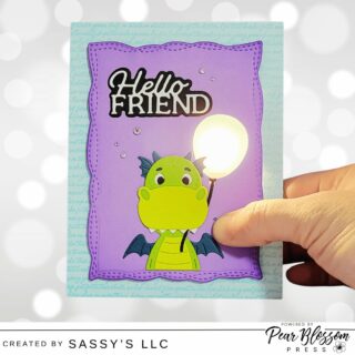 Hi Friends! Sara Lihz here from @sassysllc, and I have an adorable light-up dragon card for you today. 

This one has a unique escape hatch for the replacing the battery that is hidden between the front panel and the card base. You can check out the full tutorial over on the Pear Blossom Press YouTube channel. 

@teamspellbinders #cardmakersofinstagram #interactivecards #lightupcard #pearblossompress