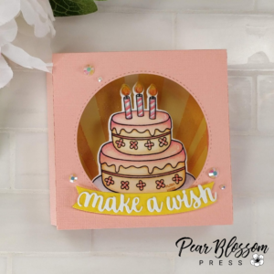 Pear Blossom Press Light Up Birthday Cake Tunnel Card