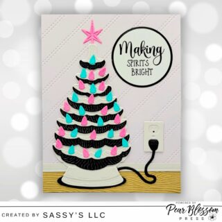 Hi Friends, Sara Lihz here from @sassysllc, and I have a brand new video tutorial for you over on the Pear Blossom website. We're going to light-up this retro Christmas tree just in time for the holidays. 

Check it out here: https://www.youtube.com/watch?v=dy2vSgol3iY

#lightupcard #interactivecards #handmadecards