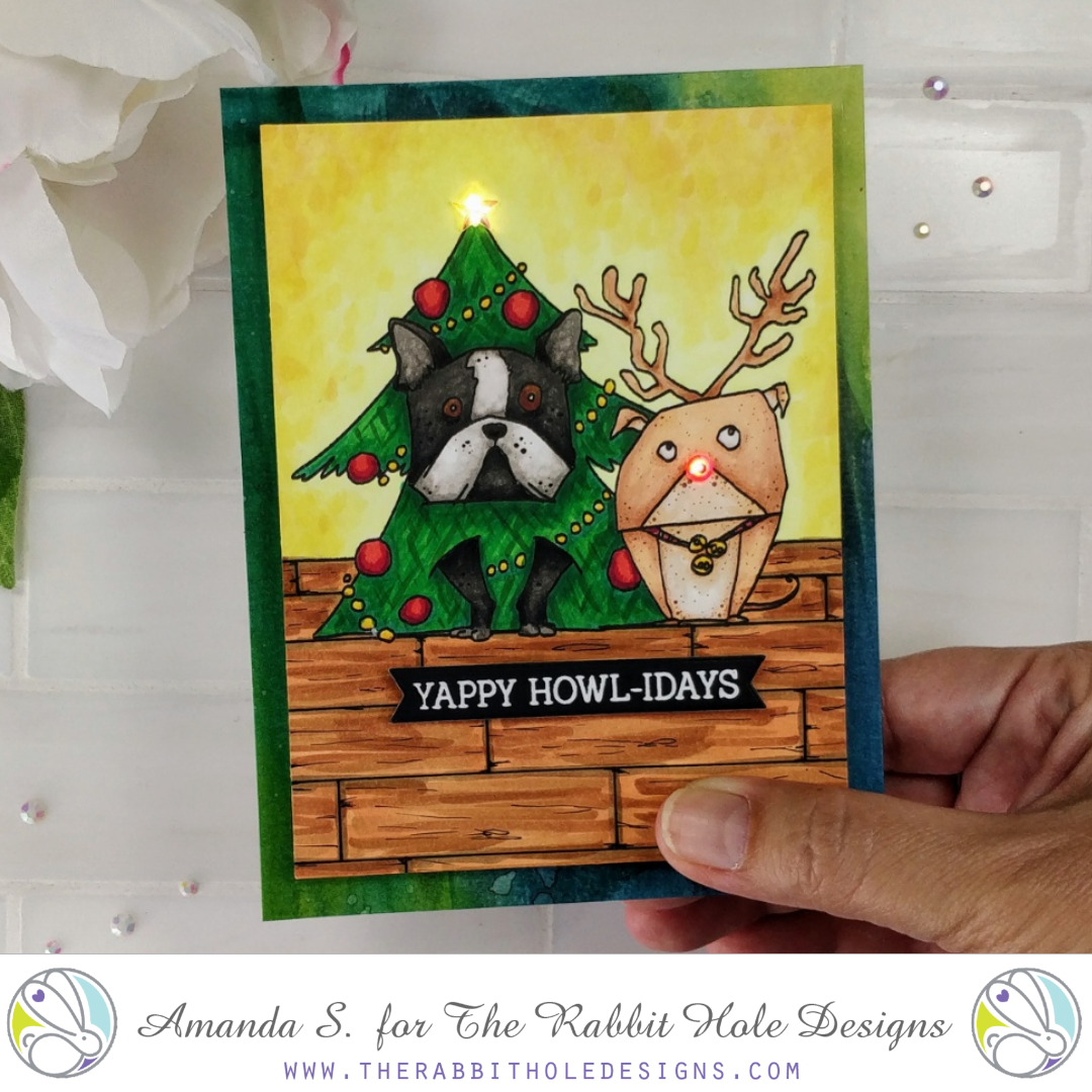 Yappy Howlidays Light-up Christmas Card