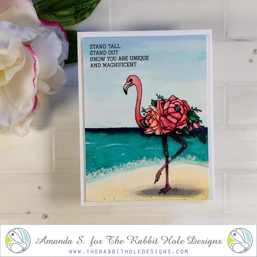 Fabulous Floral Flamingo