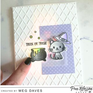Hi Everyone!  Meg here, from I Teach Stamping.  I made the cutest little light-up Halloween card! 💡🎃🐈‍⬛

I paired the Pear Blossom Press One Light with the adorable Bewitching stamps and dies from Sunny Studio Stamps, then colored everything with my beloved OLO Markers.

Press the cauldron and—poof!—you get the perfect spooky glow! 💜💚

Want to see how I made it? The full video and supply list are waiting for you in the blog link in bio.

#PearBlossomPress #LightUpCards