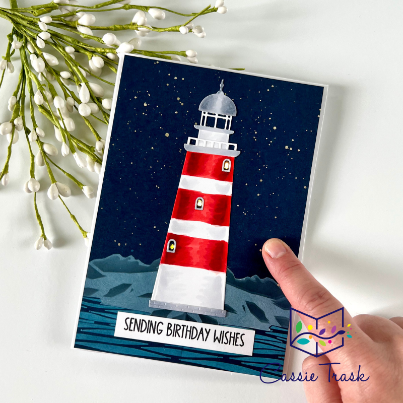 A Lighthouse Light Up Card