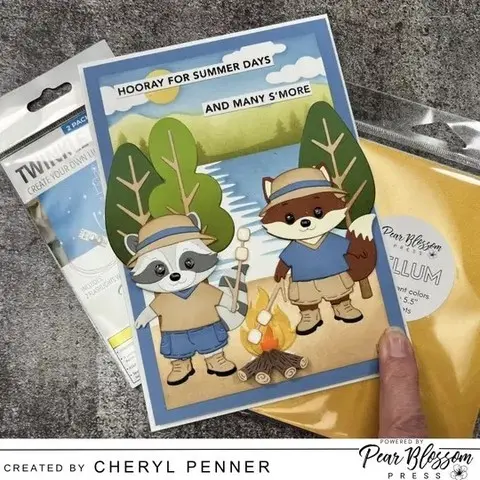 Twinkling Campfire card

Hello, Cheryl here (aka ArtsyIslandGirl ) sharing how to create an adorable Campfire card using Twinkle lights and coloured vellum. I'm using The Summer Camp collection from Spellbinders to create the scene but that twinkling campfire really steals the show and takes the card to a whole new level! Ad The scene on my Twinkling Campfire card is created using Dies, Sentiments stamps and layering stencils from the Summer Camp collection from Spellbinders. These were die cut and assembled before creating the light up camfire feature. The fire for the campfore is created using Pear Blossoms Colored Vellum....

https://pearblossompress.com/twinkling-campfire-card/?utm_source=instagram-business&utm_medium=jetpack_social