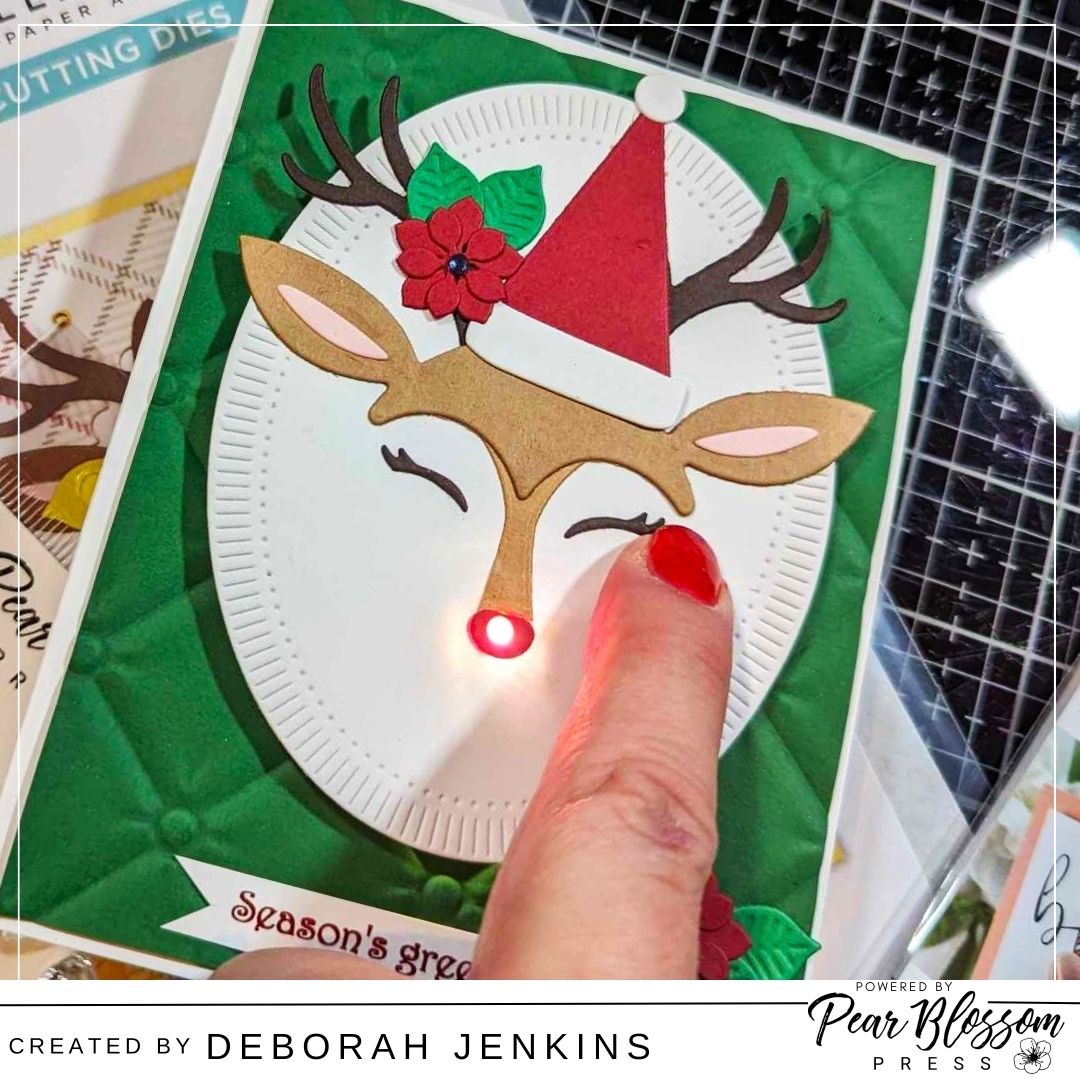 Light-up Reindeer Card | @DebbieJsCraftingCorner
