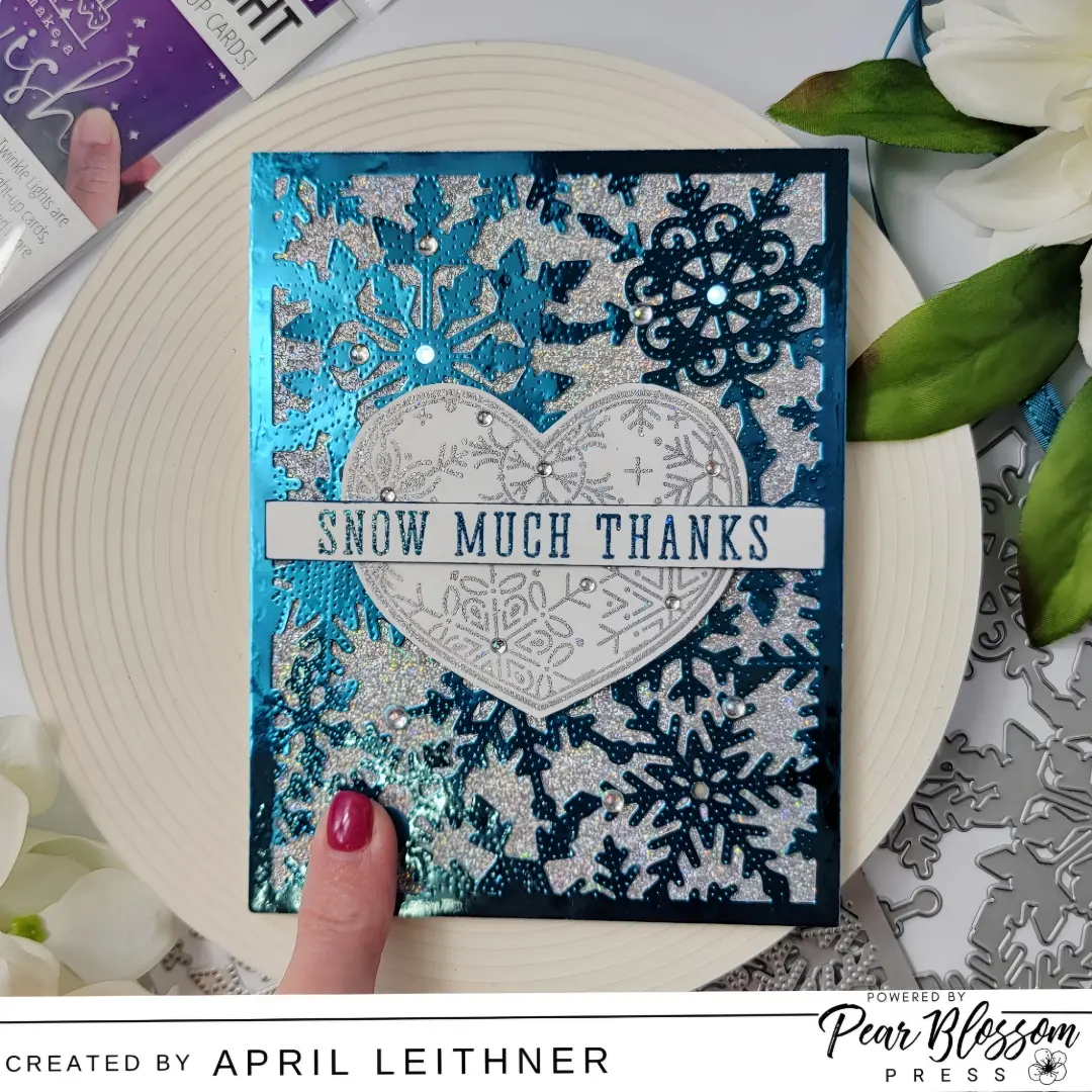 Twinkling Snow Much Thanks Card