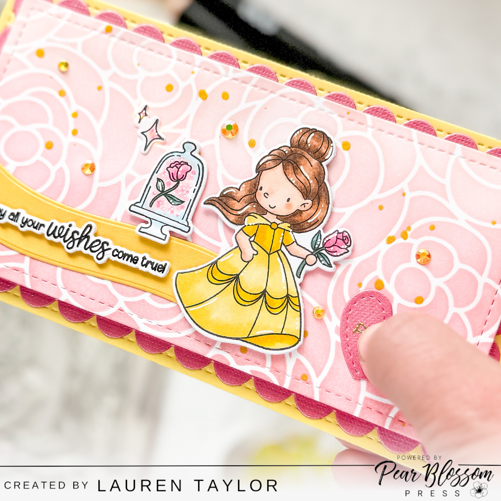 Mini Slimline Princess Card with Light Up Rose