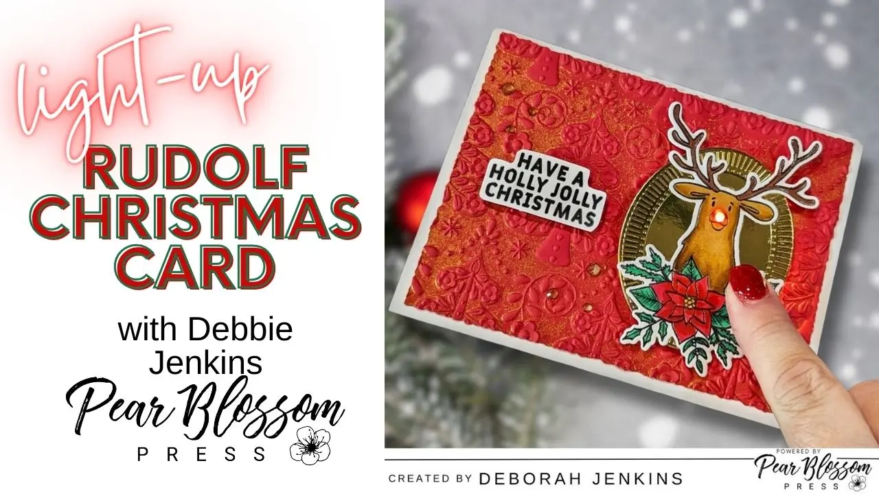 How to Make a Light-Up Rudolph Card | @DebbieJsCraftingCorner