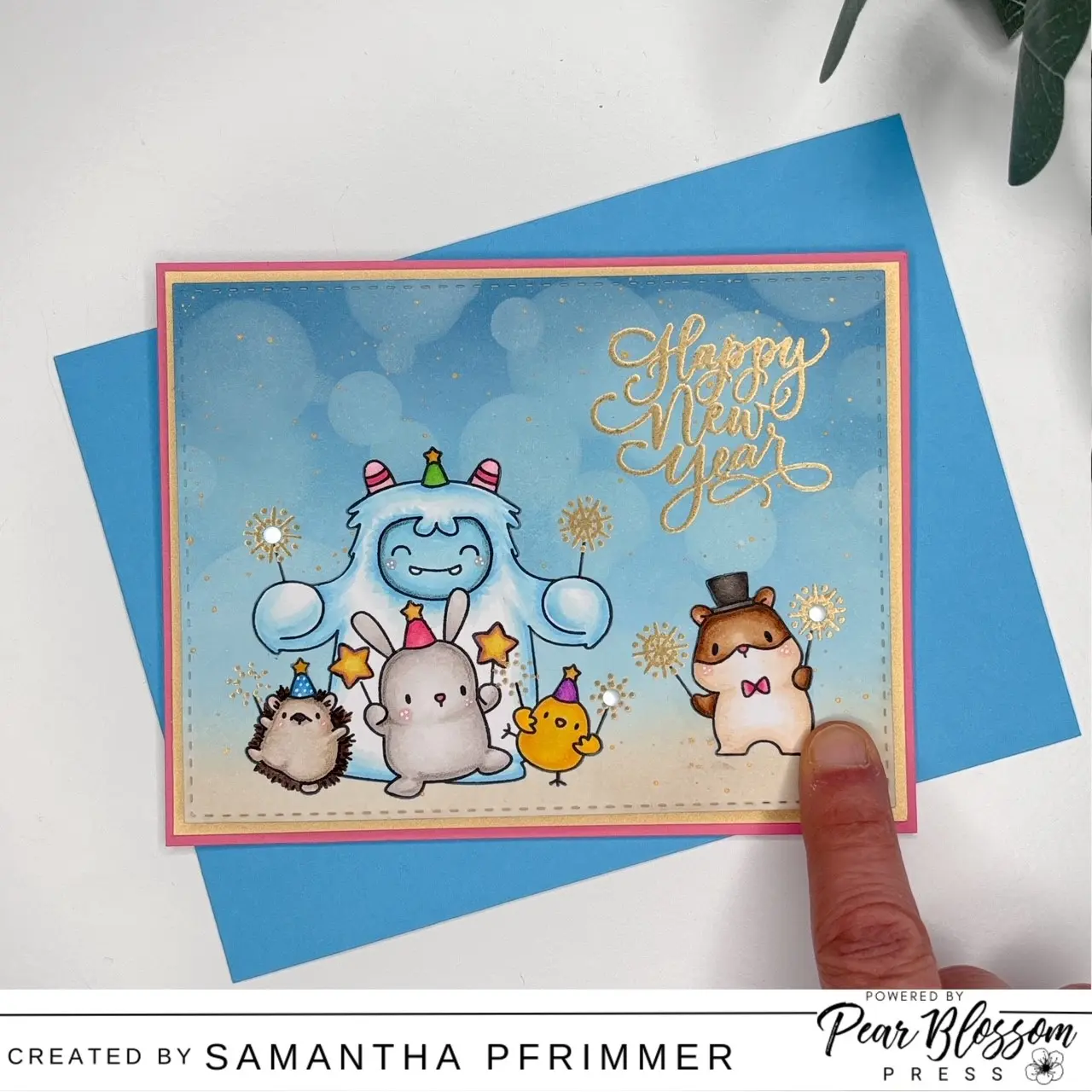 Happy New Year With Twinkle Lights