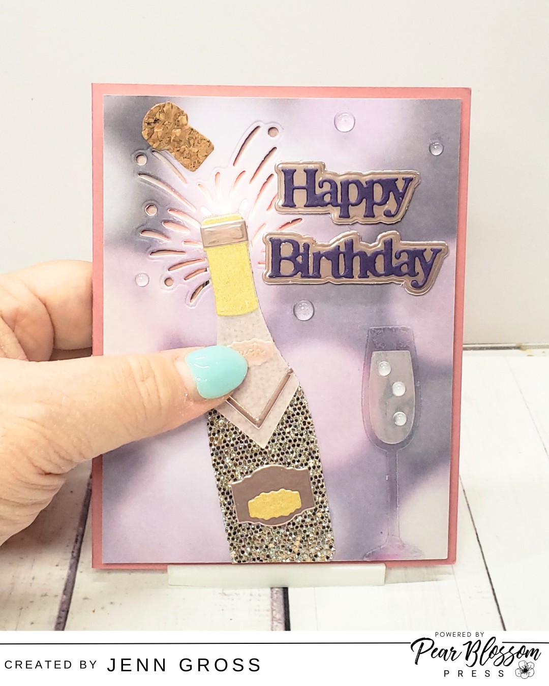 Break out the Bubbly! Pear Blossom Press One-Light light-up card