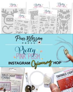 👉🏻🌟 Crafty Collaboration Hop ✨! 🙌 Join me in celebrating a two amazing companies -- @pearblossompress and Pretty Pink Posh!

˗ˏˋ ★ ˎˊ˗ Join in the FUN! ˗ˏˋ ★ ˎˊ˗
Hop along with us by following the IG Hop Lineup below.  You’ll see some awesome light-up cards along the way!  Plus, each company will be giving away $25 PRIZES! 

🎁 GIVEAWAY 🎁 Enter to win before October 30th at 11:59 PM EST.  Winners will be announced on the @pearblossompress & Pretty Pink Posh Instagram accounts after November 2nd!

👉 Follow @pearblossompress
👉 Follow @prettypinkposh
👉 Like and Comment
👉 Tag your friends for extra entries

Hop Lineup:
💡Pear Blossom Press - @pearblossompress
💡June - @hellojuniper_
💡Cheryl - @artsy.island.girl
💡Justin - @justanotebyjustin
💡Deepa - @deezinesbyd
💡Catherine @creative_cathcohen
💡Larissa - @larissaheskettdesigns
💡Rachel - @cards.byrachel
💡Sylvie - @kaliscards
💡Pretty Pink Posh - @prettypinkposh
.
.
DISCLAIMER & NOTICE: Per Instagram rules, we must mention this is in no way sponsored, administered, or associated with Instagram or Facebook. By entering, entrants confirm they are 18+ years of age, release Instagram or Facebook of responsibility and agree to their terms of use. Please don’t follow and then unfollow. Giveaway accounts do not qualify. Prizes must be redeemed before the expiration dates. Other restrictions may apply.

#prettypinkposhstamps #pearblossompress  #cardmaking #ezlights #lightupcards #instagramhop #ighop #instahop #giveaway