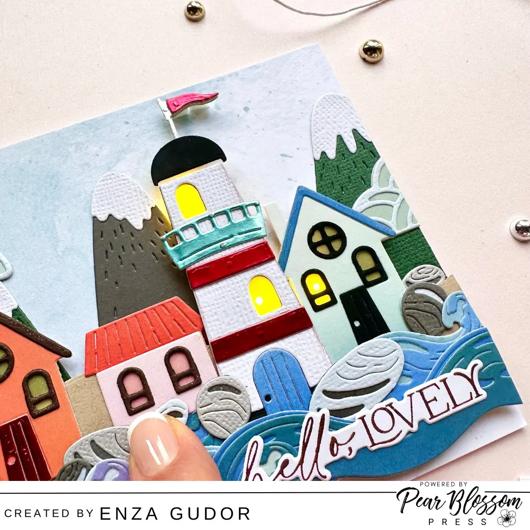 A Light-Up Card with Coastal Charm using EZ-Lights