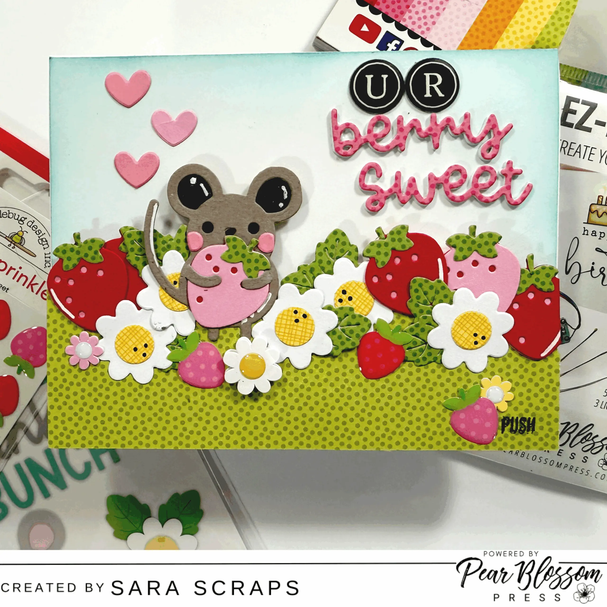 Light- Up Strawberry Card With Sara