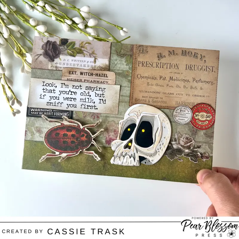 A Snarky Halloween Birthday Light Up Card