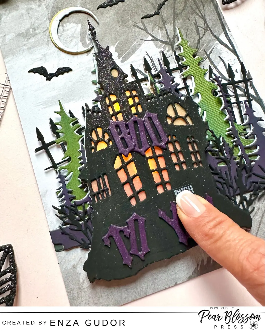 Haunted Glow: A Light-Up Halloween Card with EZ-Lights