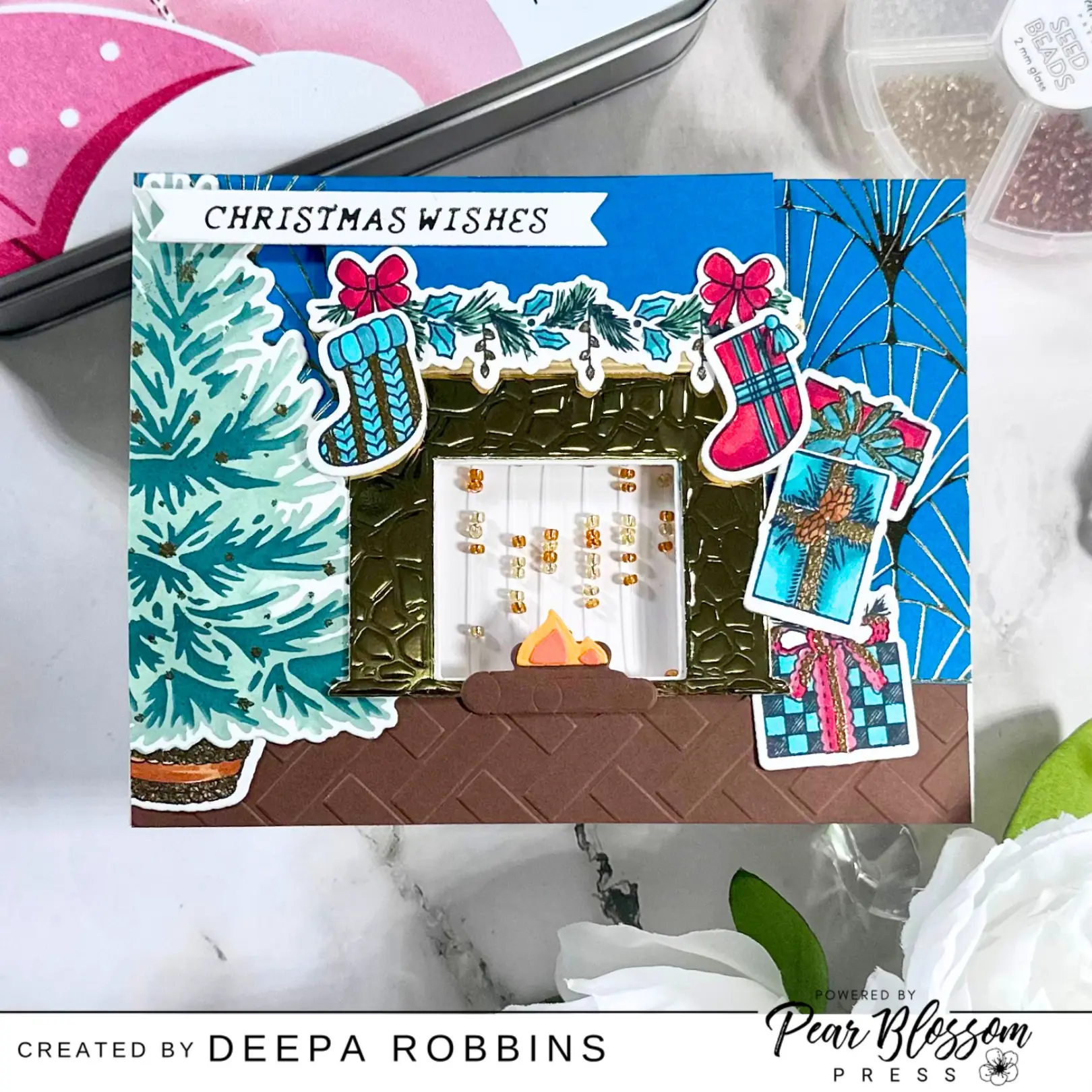 When Holiday Wishes Need Extra Sparkle… String a Shimmering Beaded Hearth!